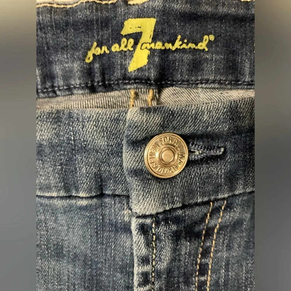 7‎ For All Mankind Women’s Size 27 Blue Kimmie Crop Jeans